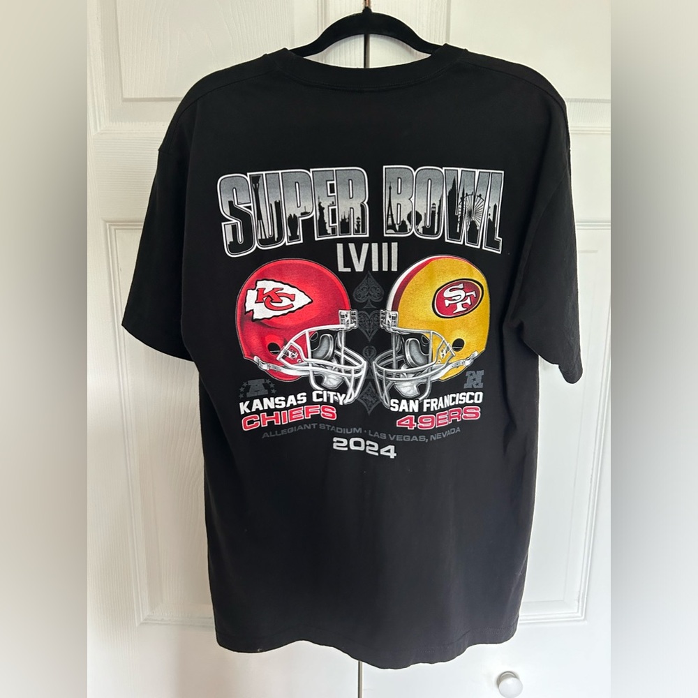 Super Bowl LVIII NFL Official Shirt - 49ers/Kansas City Chiefs - L - NWOT